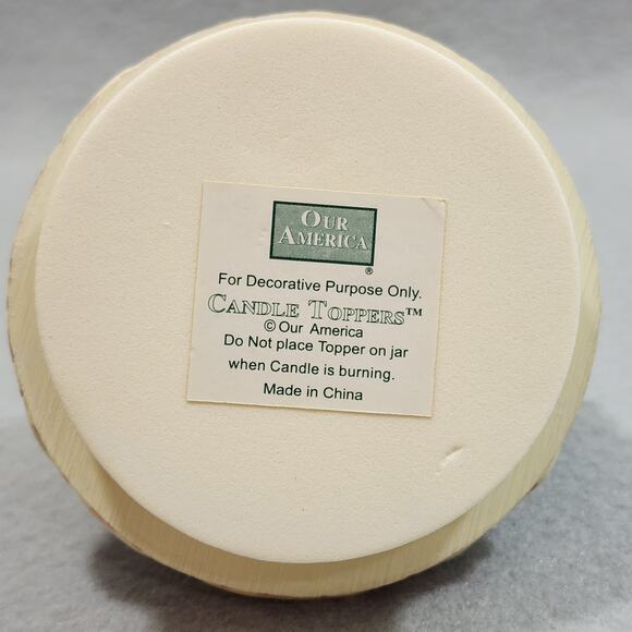 Our America Gift SANTA'S WORKSHOP #8041 By Debbie Mumm Candle Topper Collection - Picture 8 of 13